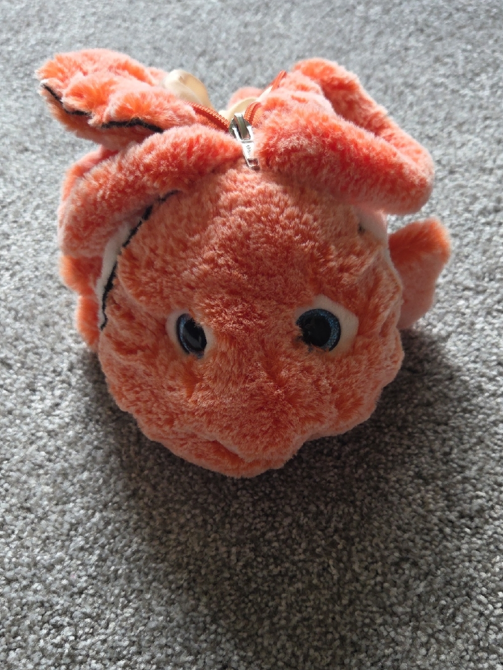 Plush Orange Fish Purse